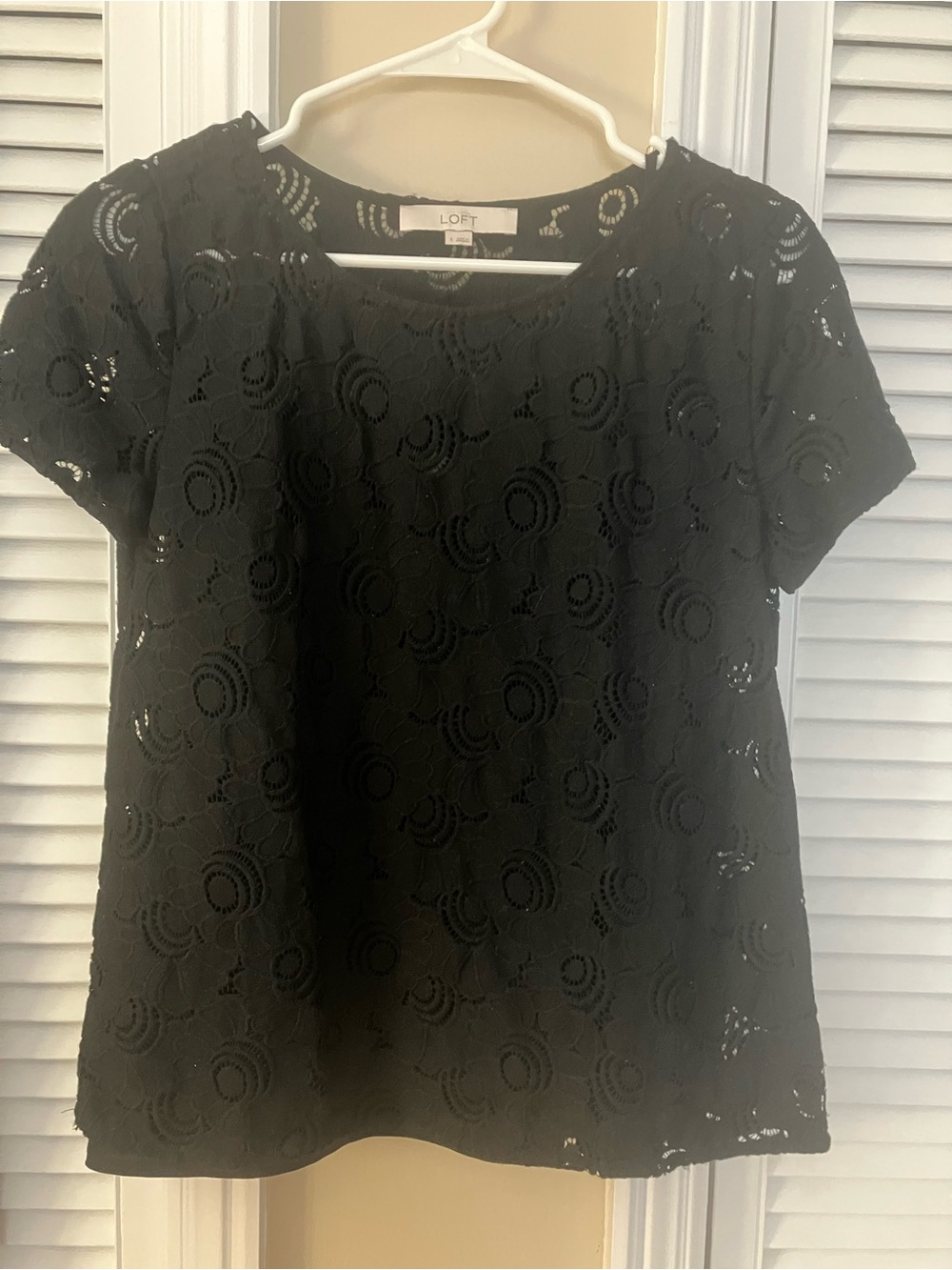 Ann Taylor LOFT Black Lace Top
